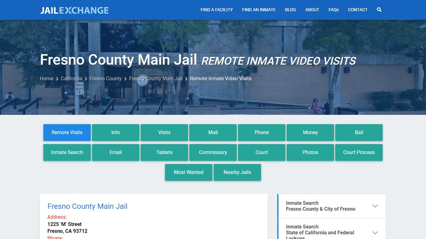 Video Visitation - Fresno County Main Jail, CA - Jail Exchange