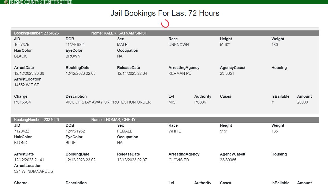 JailInfoBlazor - Fresno County Sheriff-Coroner's Office